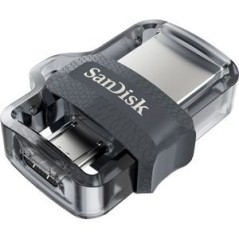 SanDisk Ultra Dual 64GB USB 3.0 / micro USB USB stick Sort Sølv